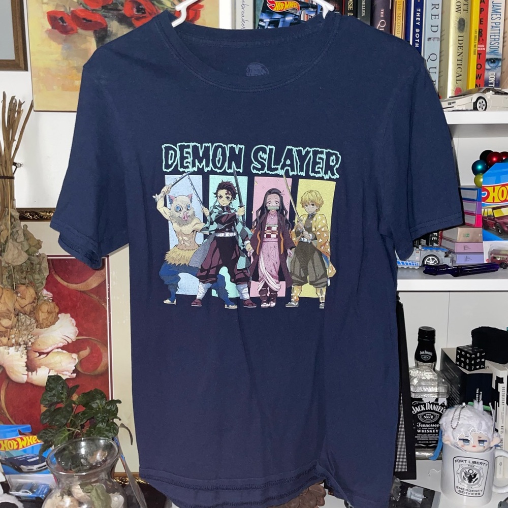 Demon Slayer Kids Navy Blue T-Shirt